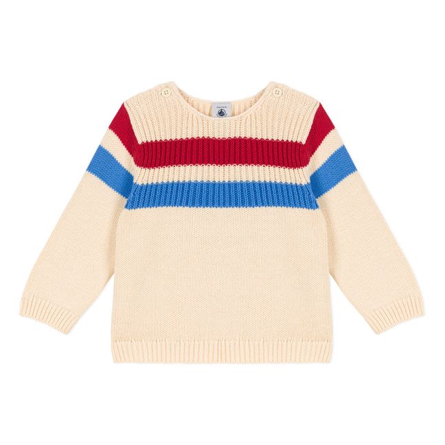 Knit Crew Neck Jumper | Ecru