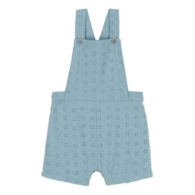 Broderie Anglaise Short Overalls | Azul