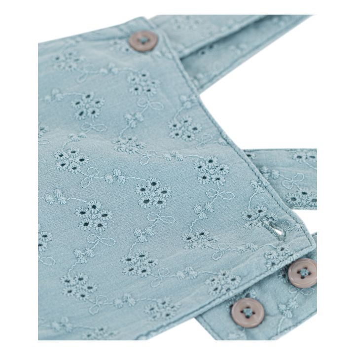 Broderie Anglaise Short Overalls | Blue- Product image n°1