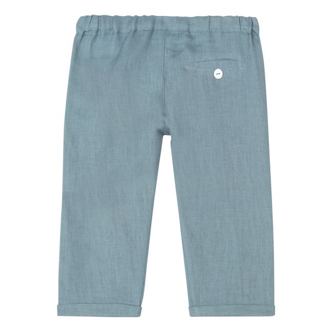 Pantalon Lin | Vert de gris