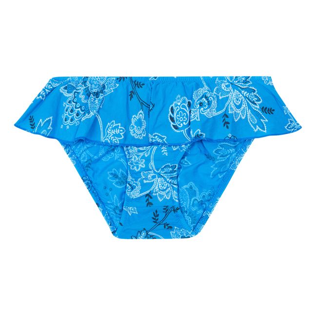 Culotte de bikini estampado Santos | Azul
