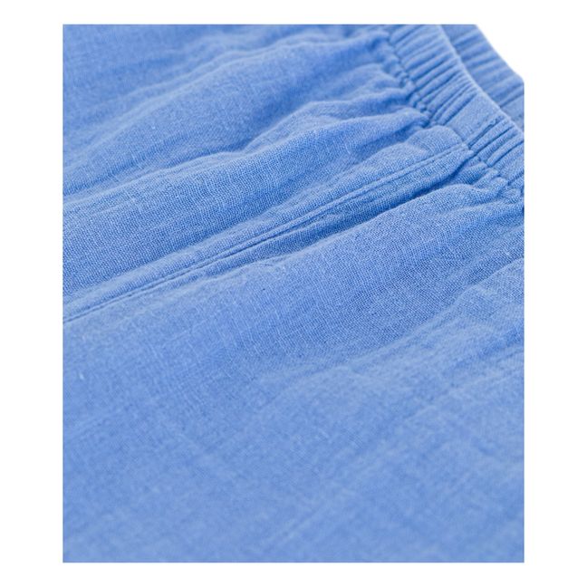 Cotton Muslin Trousers | Blue