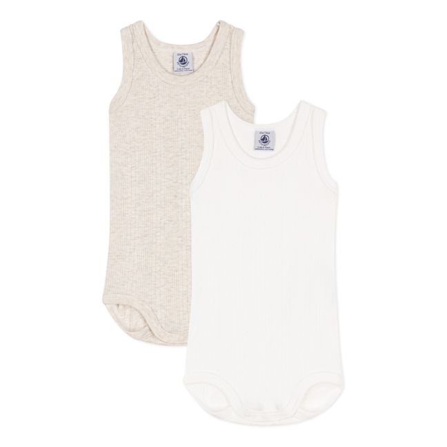 Set of 2 Ribbed BodiesTank Tops | Seidenfarben