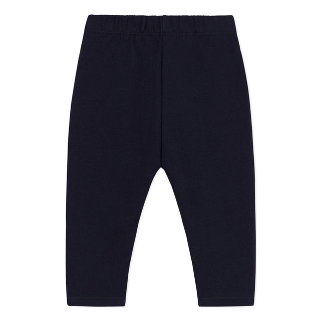Solid Colour Fleece Trousers | Navy blue