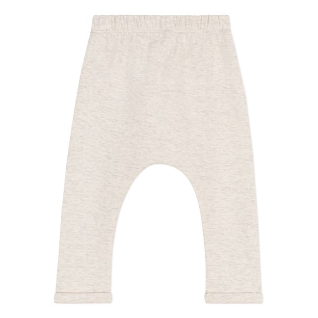 Hose einfarbig aus dickem Jersey | Beige