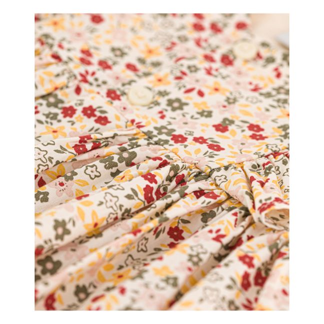 Vestido con estampado floral sin mangas a conjunto con ranita | Albaricoque
