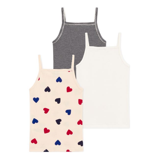 Lot 3 T-shirts à Bretelles Coton Bio | Ecru