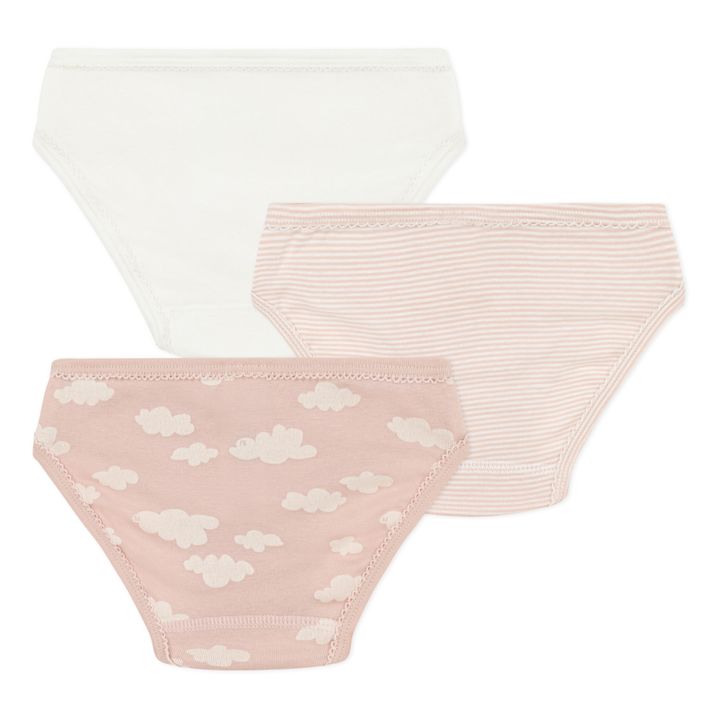 Pack of 3 Organic Cotton Cloud Briefs | Pink- Product image n°2