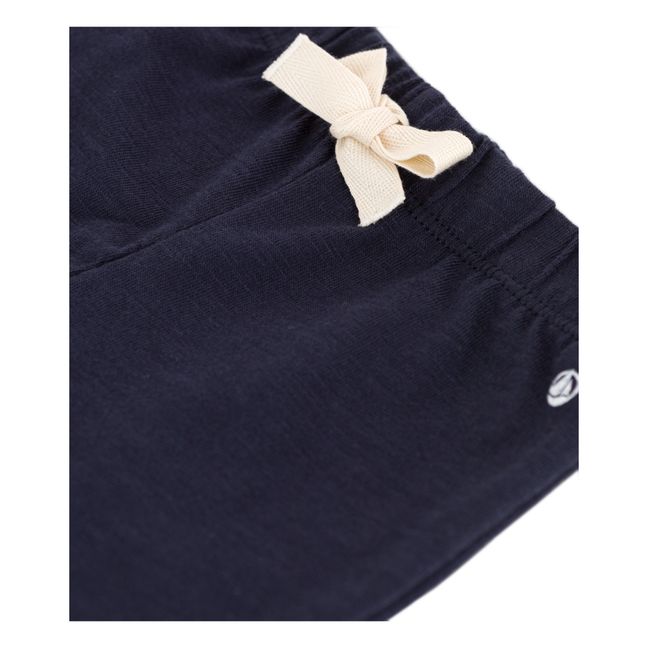 Pantalón corto de algodón orgánico | Azul Marino