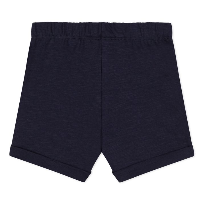 Pantalón corto de algodón orgánico | Azul Marino- Imagen del producto n°2