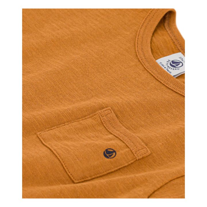 Organic Cotton Slub Jersey Short Sleeve T-shirt | Orange- Product image n°1