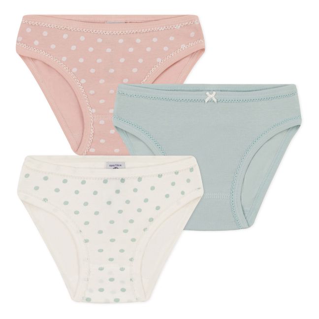 Lot 3 Culottes à Pois Coton Bio | Grün