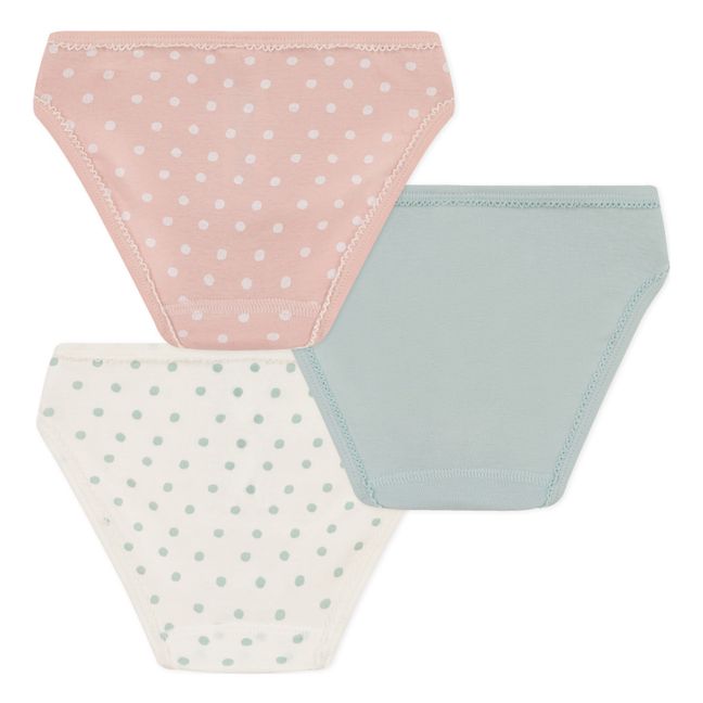 Lot 3 Culottes à Pois Coton Bio | Grün