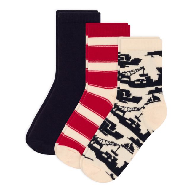 Lot 3 paires de Chaussettes Le Havre Jersey | Bleu marine
