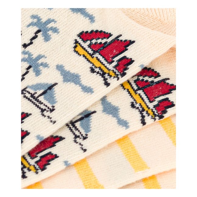Lot 2 paires de Chaussettes Basses Jersey | Jaune