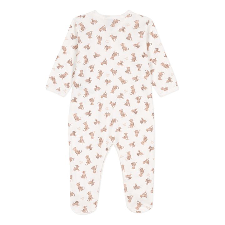 Pijama con estampado de leopardos de algodón orgánico | Crudo- Imagen del producto n°2