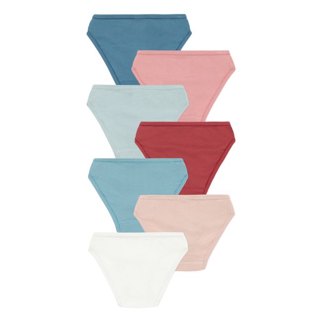 Pack of 7 Plain Organic Cotton Briefs | Pink