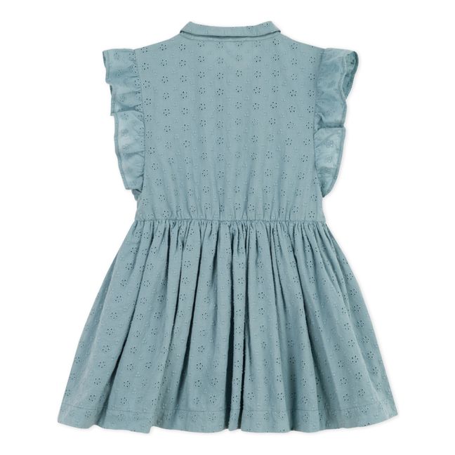 Robe en Broderie Anglaise | Bleu