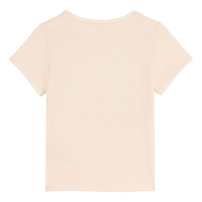 Ocean Short Sleeve Organic Cotton Printed T-shirt | Ecru