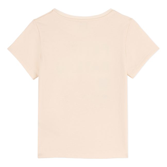 T-shirt Imprimé Ocean Manches Courtes Coton Bio | Ecru