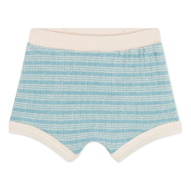 Organic Cotton Terry Cloth Baby Shorts | Light blue