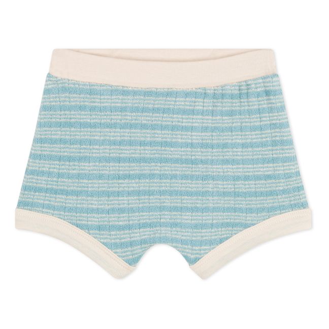 Short Bébé Eponge Coton Bio | Bleu ciel