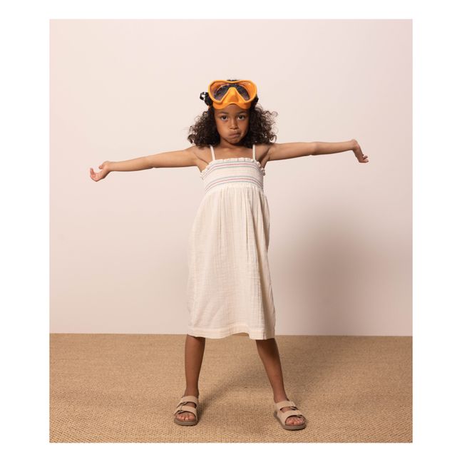 Robe à Bretelles Gaze de Coton | Ecru