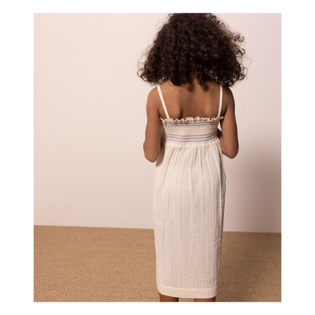 Robe à Bretelles Gaze de Coton | Ecru
