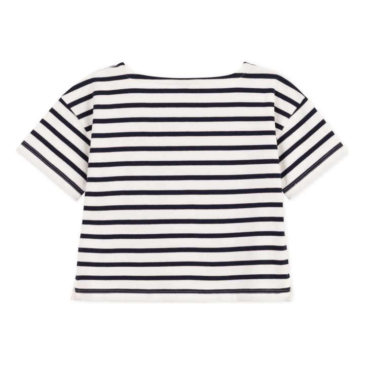 Camiseta de manga corta de algodón gruesa | Azul Marino- Imagen del producto n°2