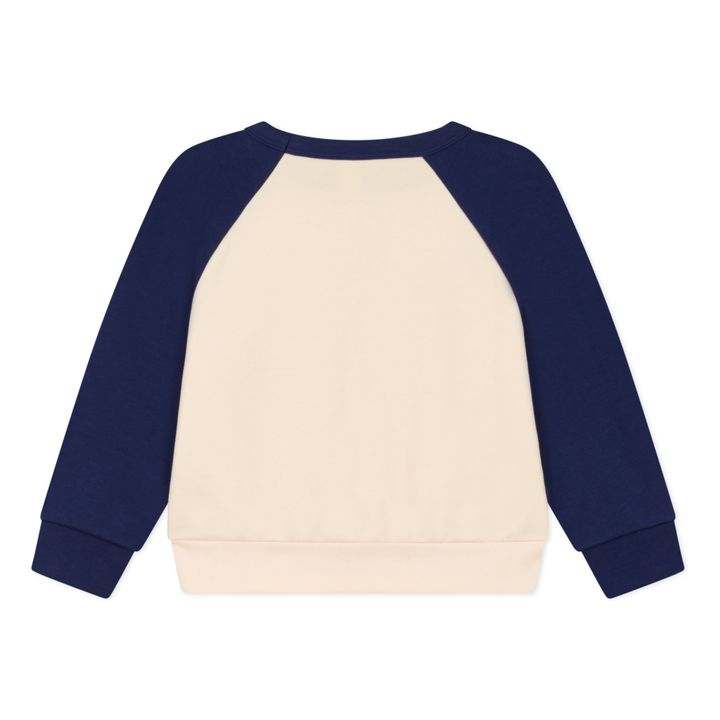 Organic Cotton Brushed Fleece Sweatshirt | Navy blue- Product image n°2
