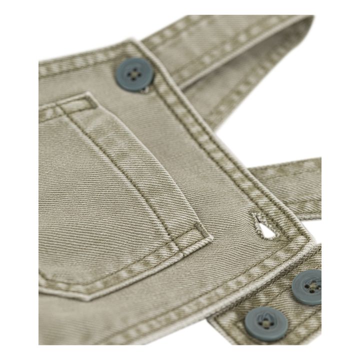 Denim Short Overalls | Khaki- Immagine del prodotto n°2