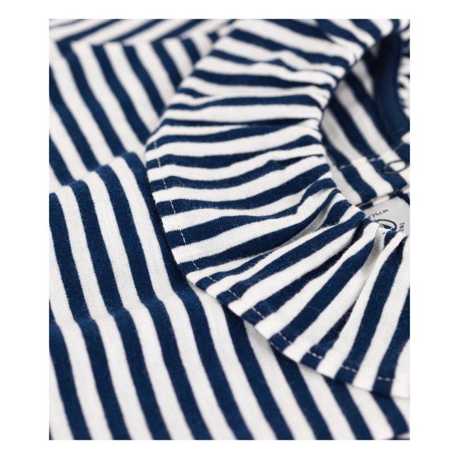 Blusa de punto de manga corta | Azul Marino