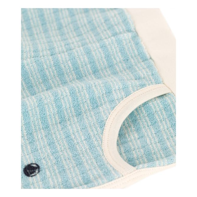 OrganicTerry Cloth Striped Shorts | Azul