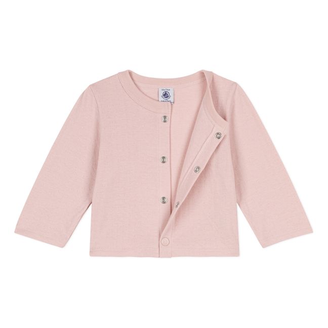Organic Cotton Cardigan | Pink