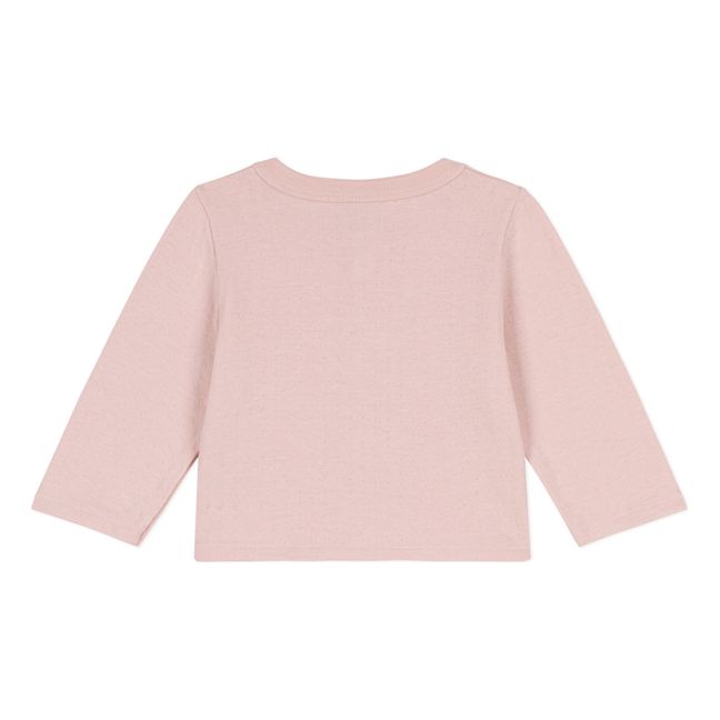 Organic Cotton Cardigan | Pink