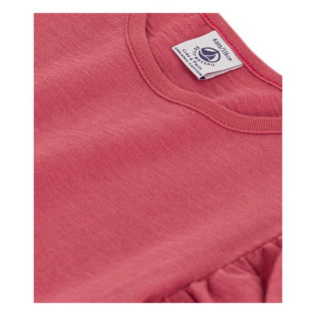 T-shirt Manches Courtes à Volants | Pink