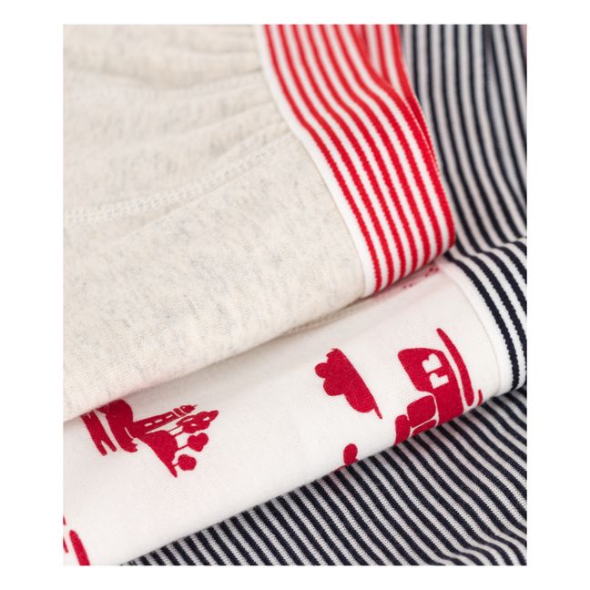Organic Cotton Boxer Shorts - Set of 3 | Red