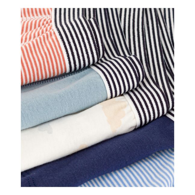 Printed Organic Cotton Boxer Shorts - Set of 5 | Blue