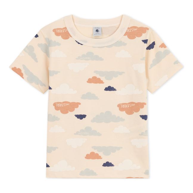 Bedrucktes T-Shirt mit kurzen Ärmeln aus Jersey | Seidenfarben