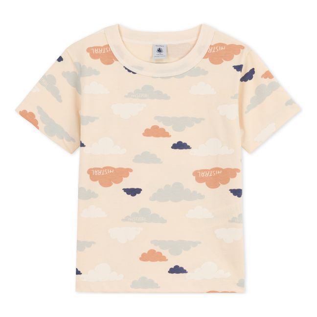 T-shirt Imprimé Manches Courtes en Jersey | Ecru
