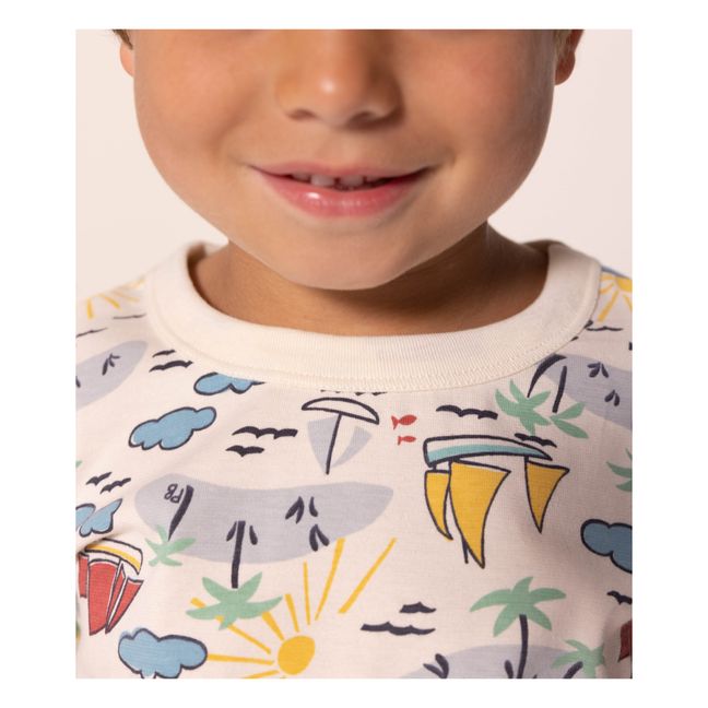 T-shirt Explorateurs Manches Courtes en Jersey | Ecru