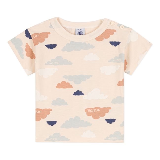 Short Sleeve Printed Jersey T-Shirt | Ecru
