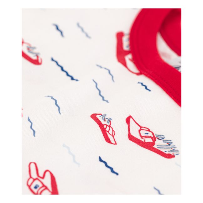 T-Shirt kurzärmelig Tretboote aus Jersey | Rot