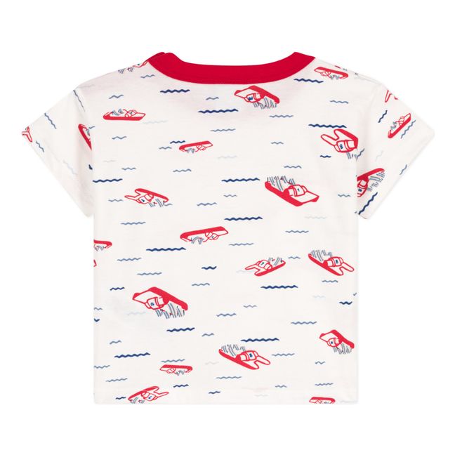 Pedal Boat Short Sleeve Jersey T-Shirt | Rot