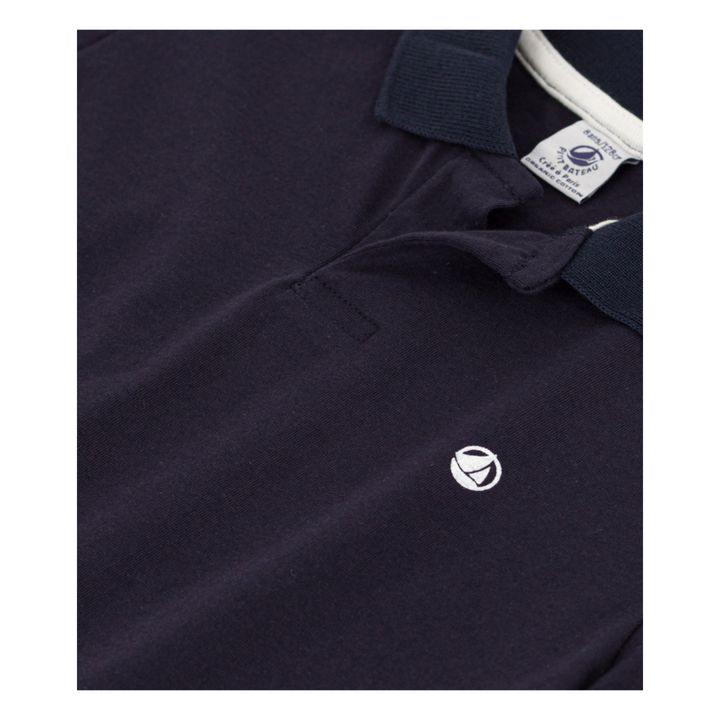 Organic Cotton Short Sleeve Polo Shirt | Azul Marino- Imagen del producto n°1