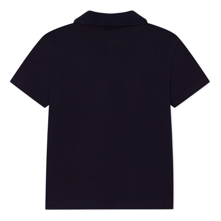 Organic Cotton Short Sleeve Polo Shirt | Azul Marino- Imagen del producto n°2