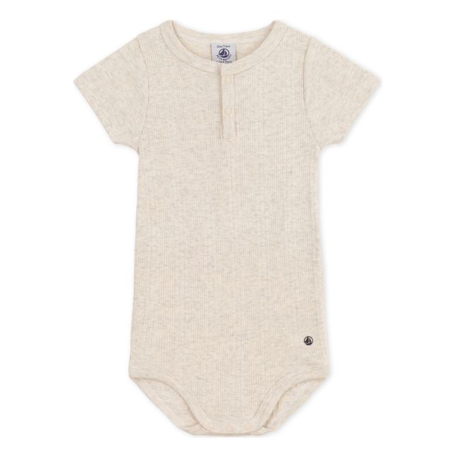 Body Manches Courtes Coton Bio | Beige