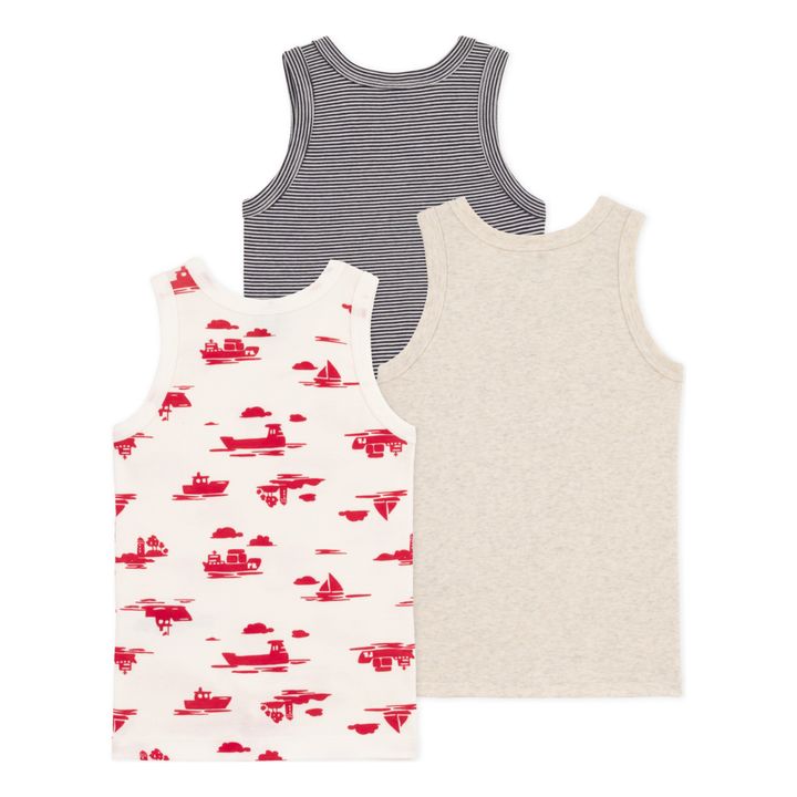 Le Havre Organic Cotton Tank Tops - Set of 5 | Red- Product image n°2