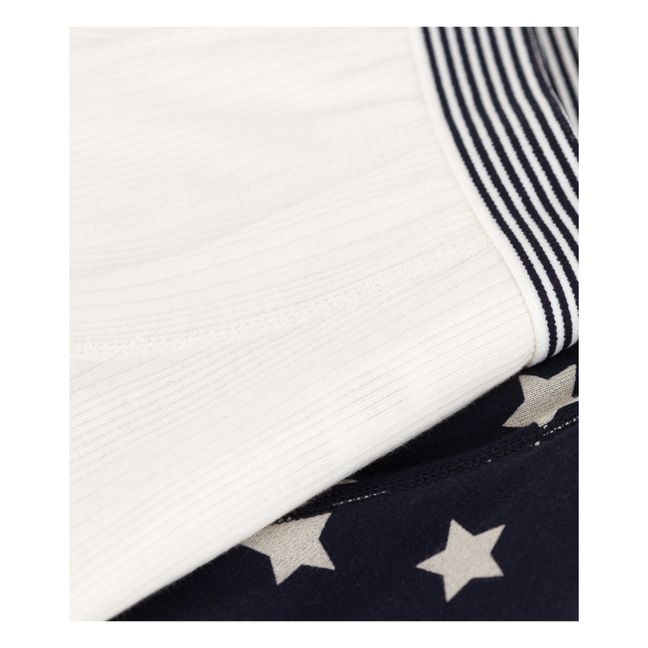 Lot 2 Boxers Etoiles Coton Bio | Ecru
