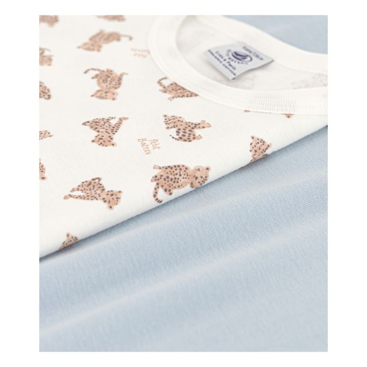2-er Set T-Shirts kurzärmelig Leoparden aus Bio-Baumwolle | Seidenfarben- Produktbild Nr. 1